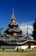 Thailand: The distinctive Burmese-style pyatthat (multi-tiered and spired roof) of the viharn at Wat Hua Wiang, Mae Hong Son, northern Thailand